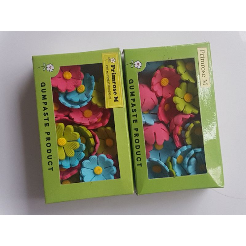 

Bunga Hiasan Kue Cake Topper Gumpaste Primrose M