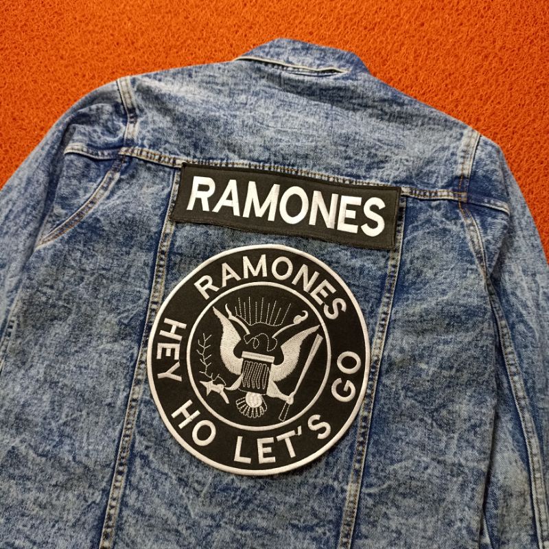 BACKPATCH BORDIR RAMONES SATU SET BEST QUALITY TERLARIS