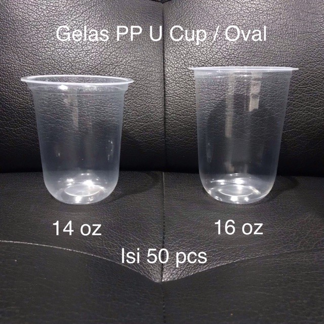 

Gooku 28 Store (Isi 50Pcs) Gelas Oval 16Oz Tebal 8Gr / U Cup Pp Bulat 16 Oz / Gelas Bulat