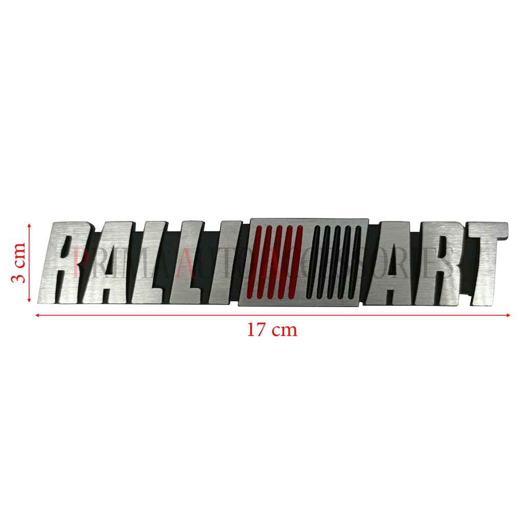 Logo Emblem Mobil Stainless Steel Chrome RALLI ART / RALLIART