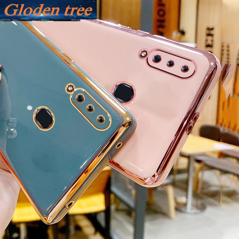 Casing Handphone Samsung A10S A20S Motif Pohon Warna Emas