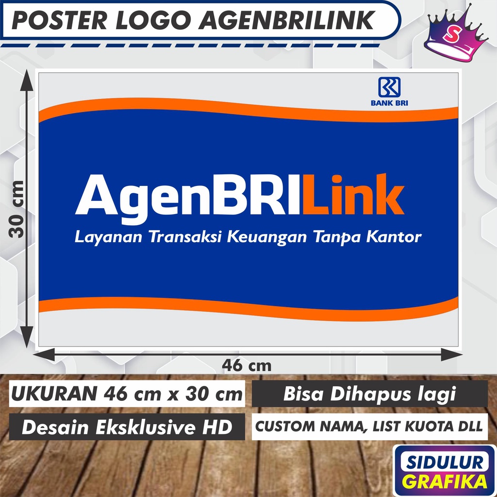 

Cetak poster A3 infomasi poster logo AgenBRILink