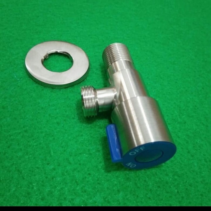 Stop kran cabang 1 single toilet stainless sus 304 stop kran ukuran 1/2 inch