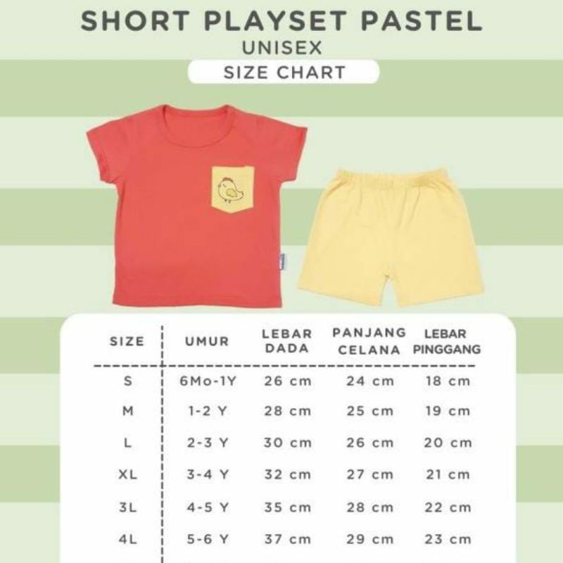 Ardenleon Short Playset Pastel Unisex // Setelan Anak Unisex Boy &amp; Girl