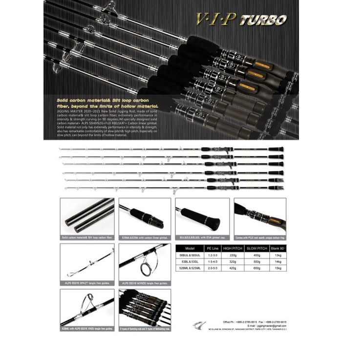 Jigging Master 53SL VIP Turbo Pe 1,5 - 4,0 Spinning Solid Jigging Rod