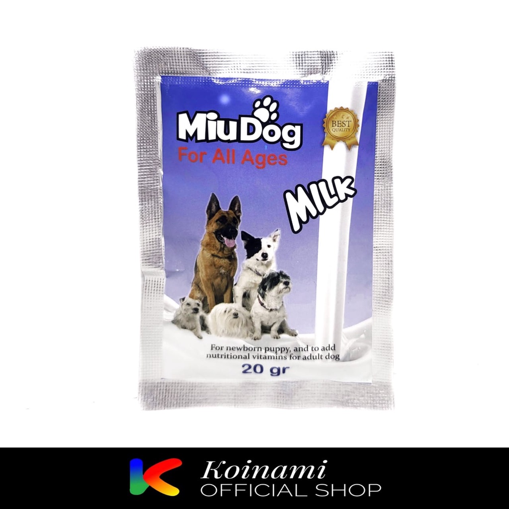 MIU DOG MILK 20gram / susu anjing semua umur puppy ADULT / btm