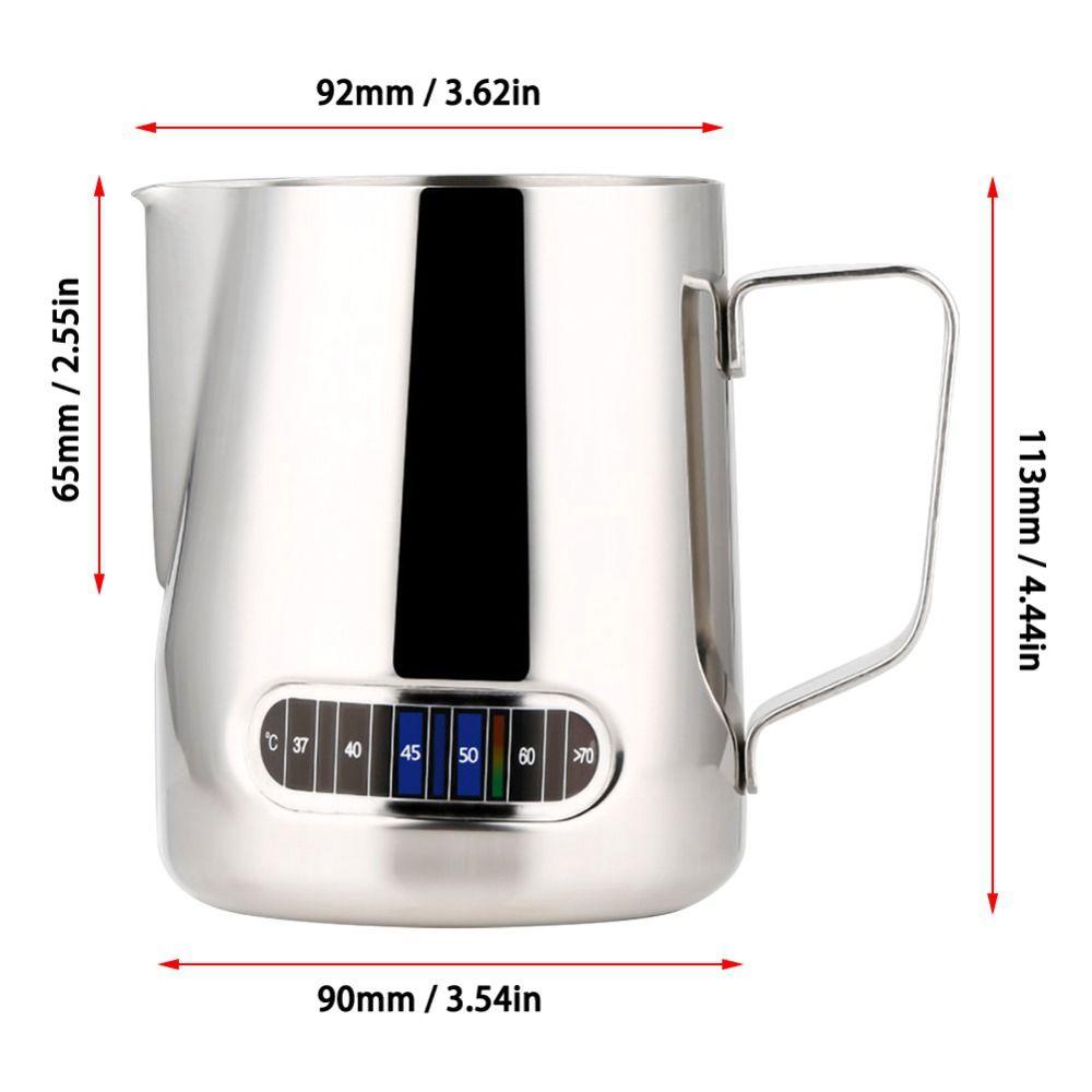 [Elegan] Coffee Latte Pitcher Stainless Steel 600ml Cangkir Kopi Aksesoris Dapur Latte Pitcher Pembuih Susu Pitcher