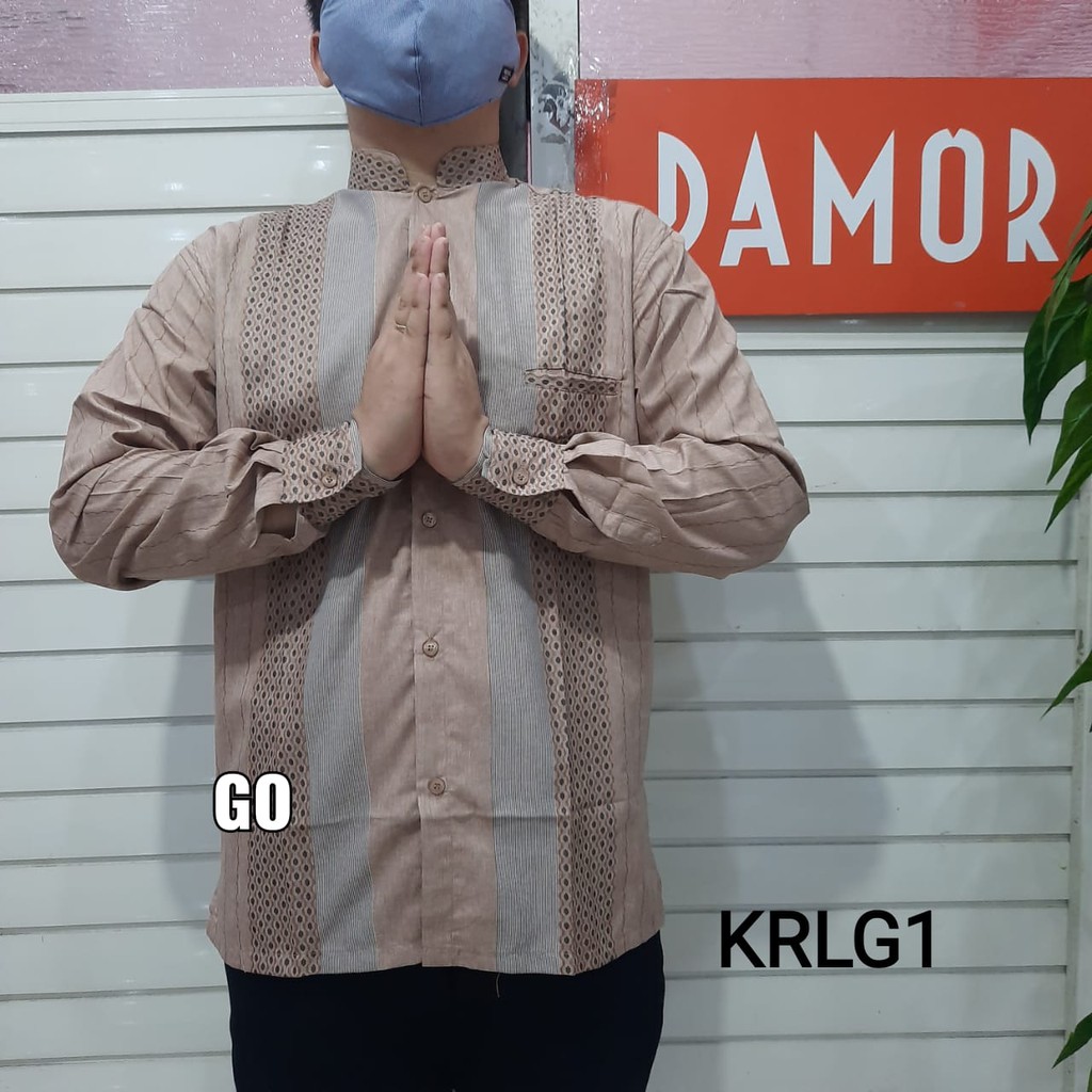 bego KRLG DAMOR (CRESSIDA) KOKO REGULER Baju Muslim Koko Cowok Pakaian Pria Muslim Lengan Panjang