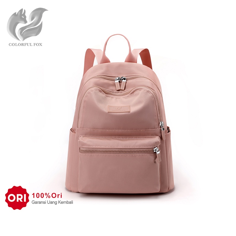 COLORFUL FOX 0483 Tas Ransel Wanita Backpack Wanita Remaja Tas Anti Air WATCHKITE BAEOS-Amaranth Pink