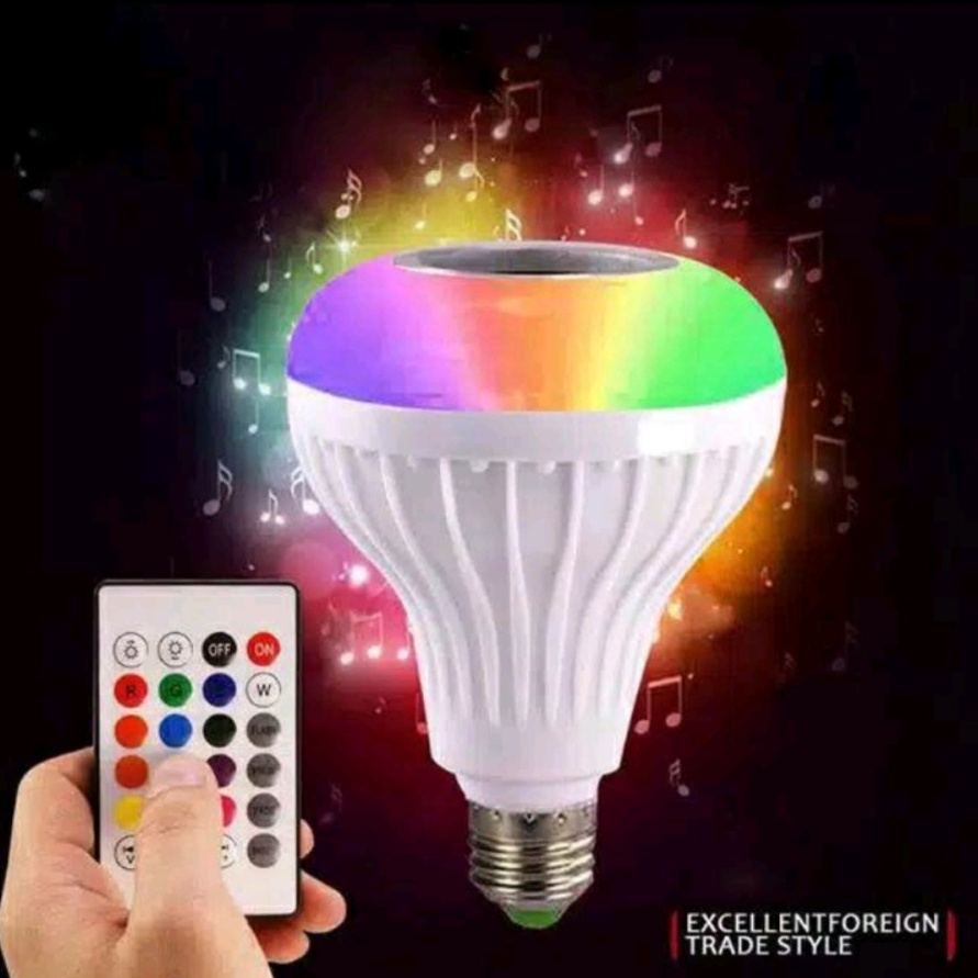 LAMPU MUSIK UFO RGB SPEAKER Bluetooth / LAMPU REMOTE WARNA / Lampu RGB