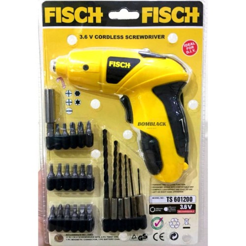 MESIN BOR FISCH MINI SATU SET 3.6V 601200 FISCH // MESIN BOR MINI CORDLESS SCREWDRIVER