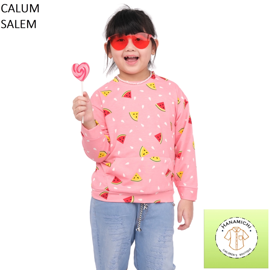 Hanamichi CALUM Sweater Anak Bergambar Lengan Panjang