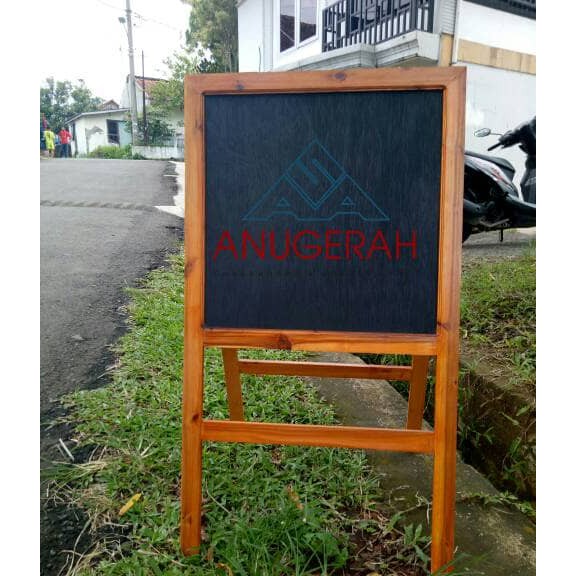 

Standing menu chalkboard papan tulis kapur blackboard jati belanda