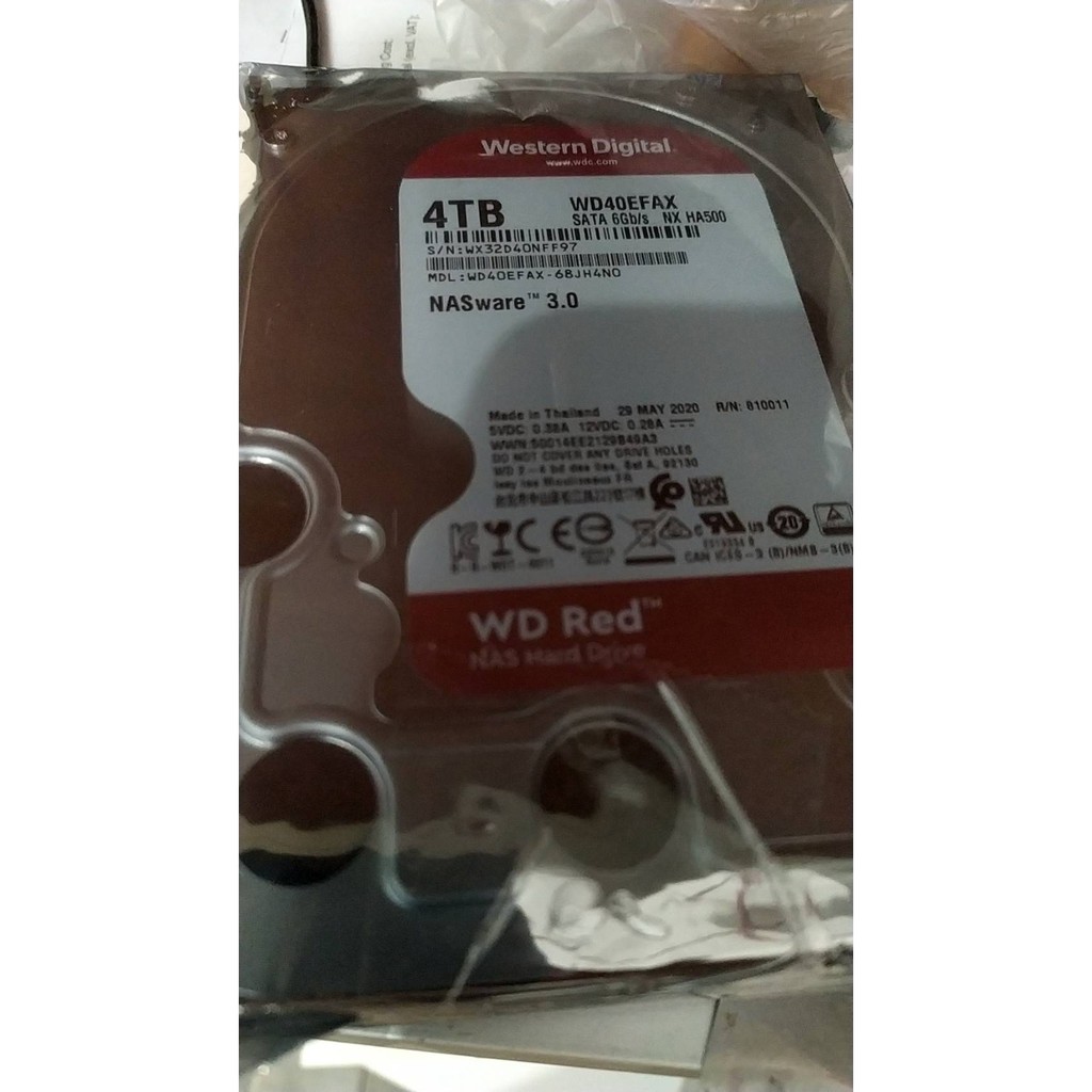 Harddisk SATA WD Red NAS WD40EFAX 3.5" WD CAVIAR RED 4T 4TB