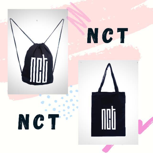 Tote bag / string bag NCT | bahan drill halus | kiiyoomii