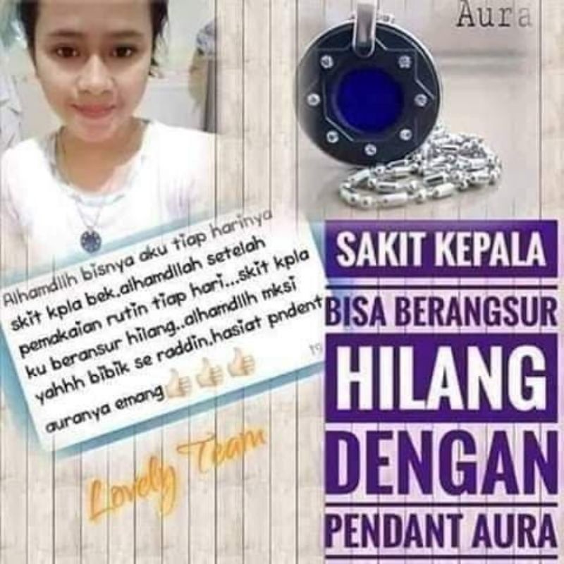 Kalung Kesehatan Pendant Aura MCI Germanium Anti Radiasi Vertigo
