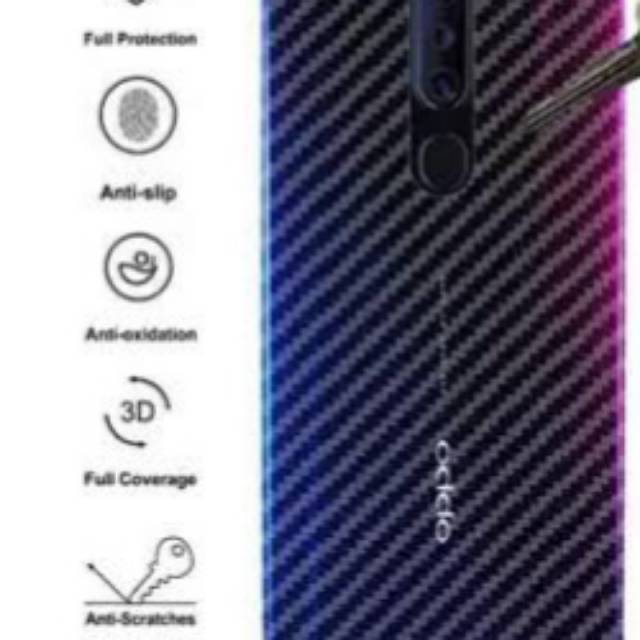 Skin Carbon Back Garskin oppo A12 A31 A91 New 2020