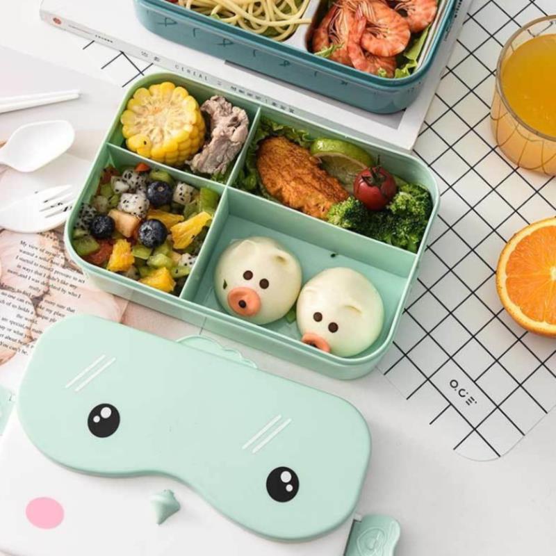 Sunshine Kotak Makan Bento Bentuk Persegi Panjang Bahan Plastik Anti Bocor Untuk Anak Sekolah