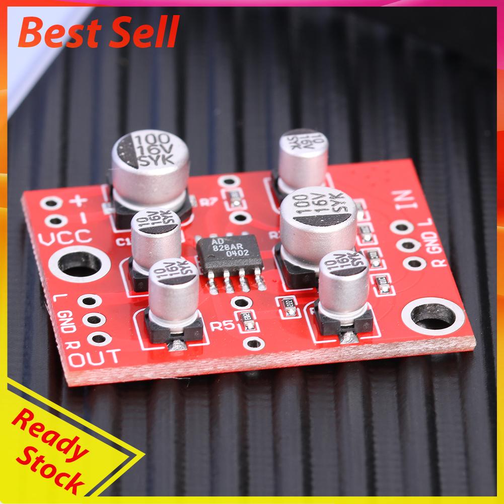 Modul Board Preamplifier Power Amplifier Stereo Dc 5-15v Ad828