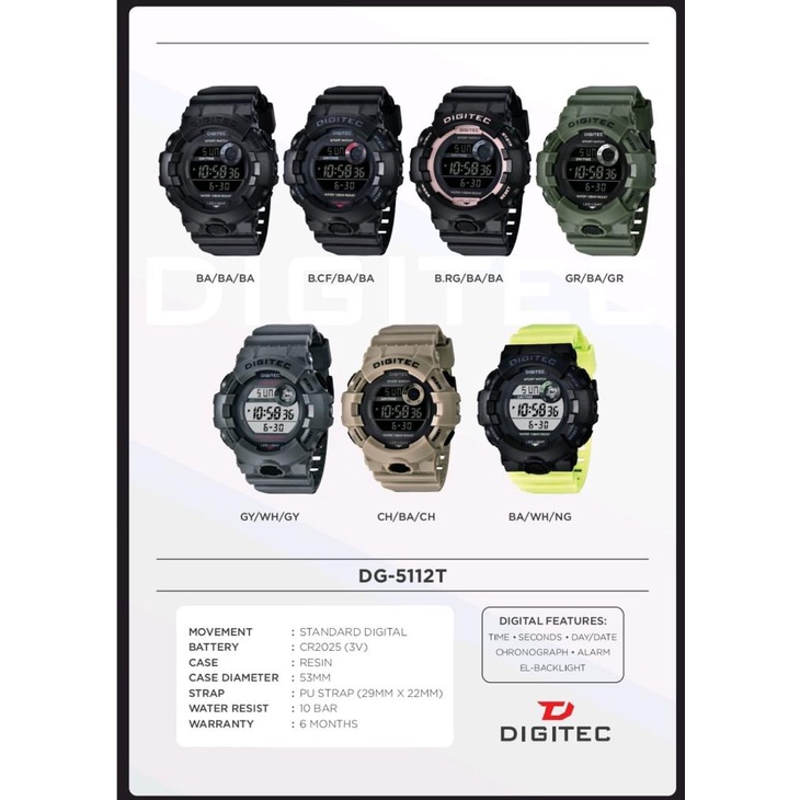 JAM TANGAN PRIA DIGITEC ORIGINAL SPORT ANTI AIR ORI MURAH BERKUALITAS