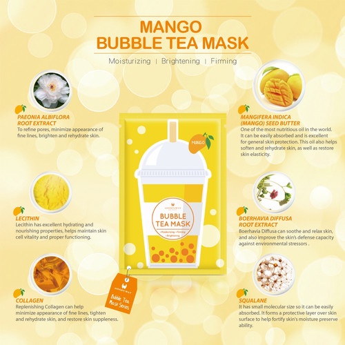 NEW ANNIE'S WAY BUBBLE TEA INVISIBLE SILK MASK ANNIES Masker Mencerahkan Wajah FIRMING NOURISHING BRIGHTENING ( BLACK TEA / BLUEBERRY / STRAWBERRY / MANGO / GREEN TEA )