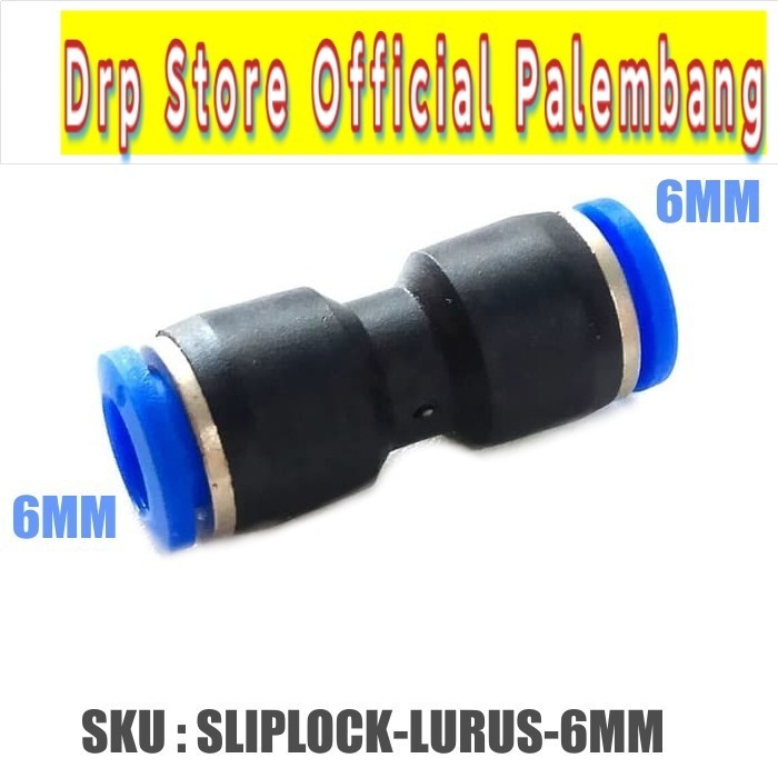 Konektor Slip Lock Lurus 6mm 6 mm Straight Sliplock Pneumatic