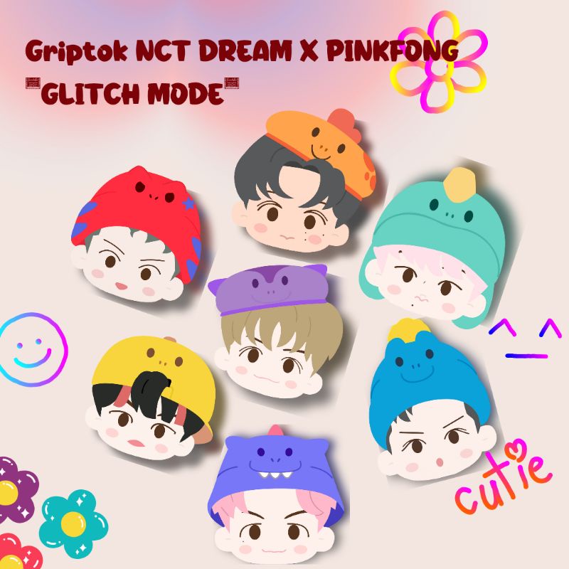 GRIPTOK NCT DREAM X PINKFONG GLITCH MODE CHIBBI PHONE HOLDER POPSOCKET ACRYLIC