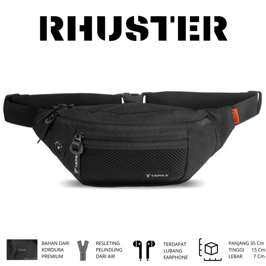 Waistbag Elix Selempang Pria Wanita Rusther Kobeo