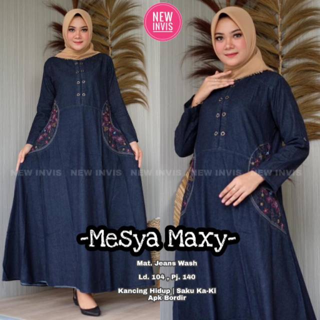 Meisya maxy jeans bordir busui saku kanan kiri by invis