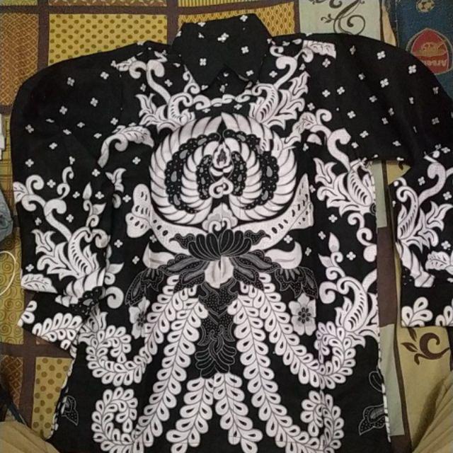 Asifa Batik Hrb026 Kenongo Kemeja Tosca Pendek Pekalongan Padi M L Xl Sogan Tulis Halus Kemeja Batik