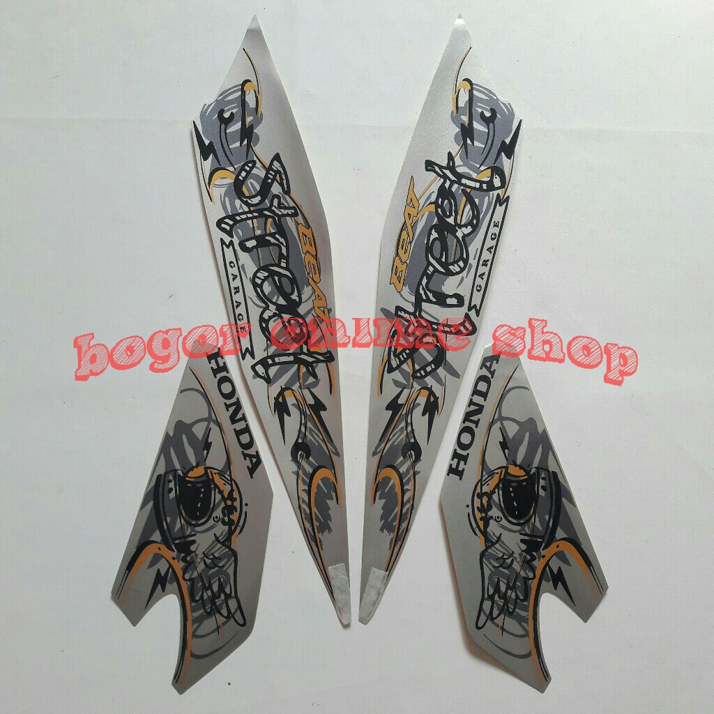 Stiker striping honda Beat Street 2021 silver