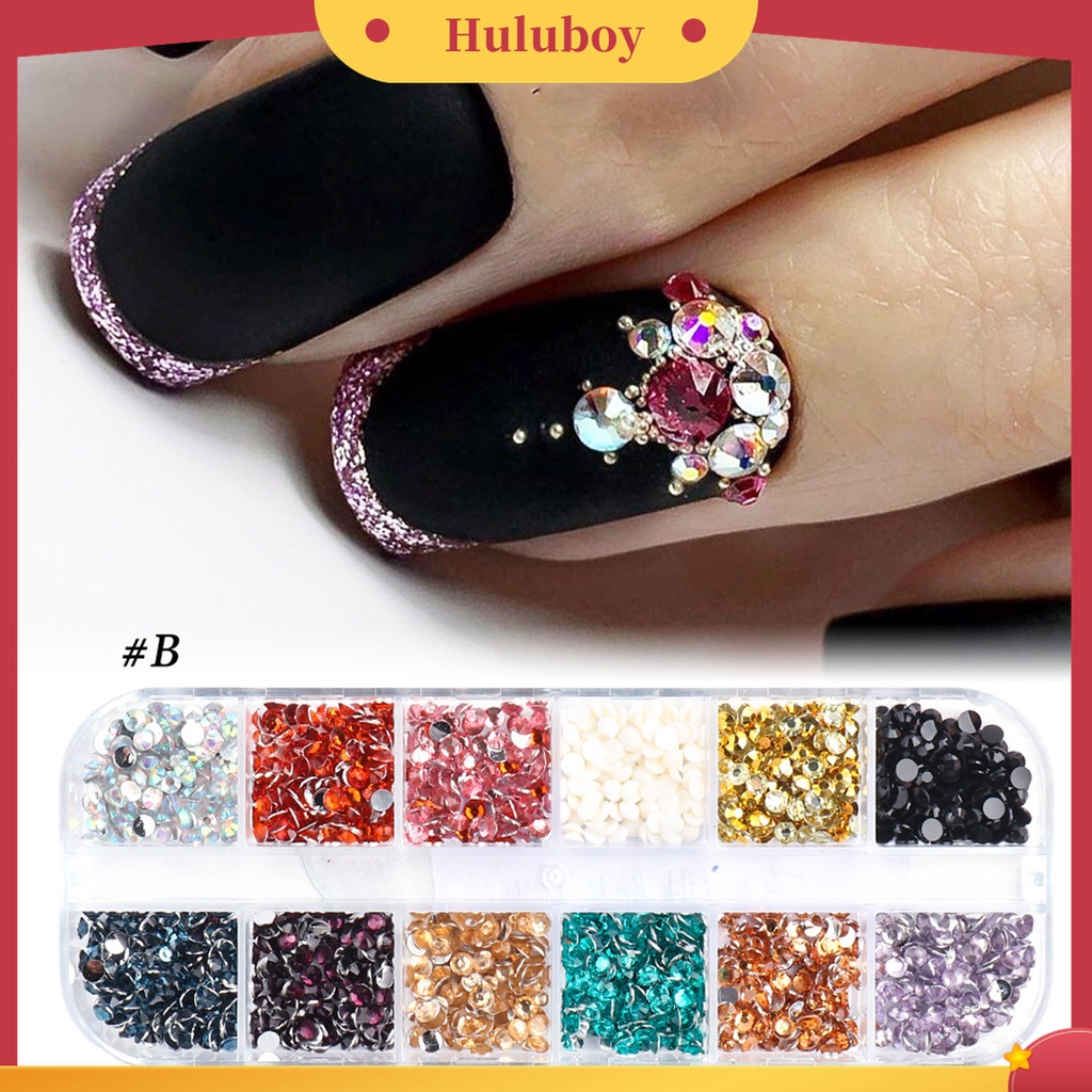 Huluboy Huluboy♡ Berlian Imitasi 3D Ukuran 3mm Untuk Dekorasi Nail Art