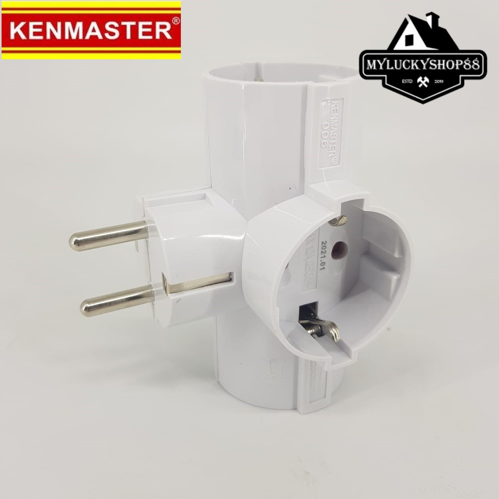 Kenmaster Steker Plug Adaptor XX-L006 SNI (BLS) Stop Kontak Kepala 3