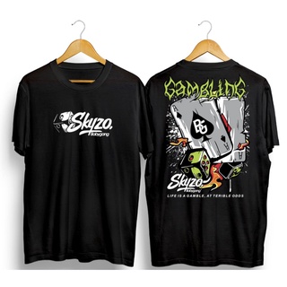 Jual KAOS T-SHIRT SKYZO GAMBLING / KAOS MOTIF KARTU REMY /KAOS MEMPHIS