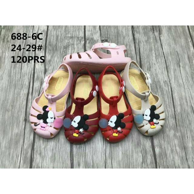  Sepatu  Jelly Shoes Import Premium Kids Mickey Minnie Mouse 