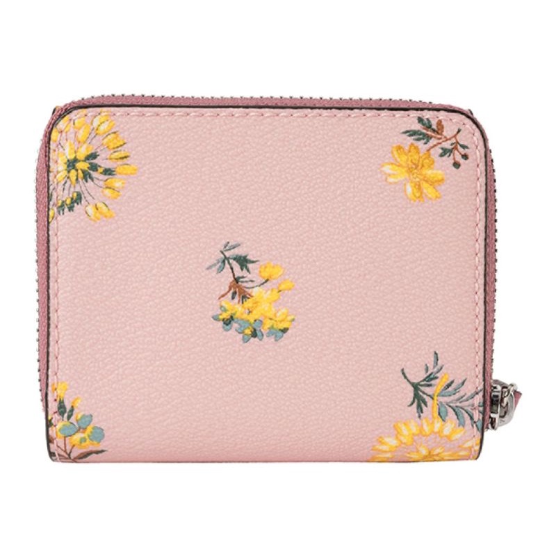 Coach Wallet Small Tri gold Dandelion Floral Blosom Multi (C2924)