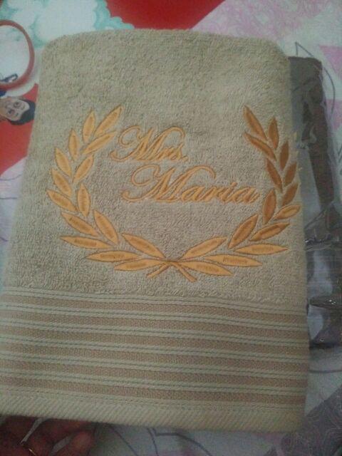 Handuk Bordir Couple Padi Inisial 2 - Terry Palmer Eternal Tanggung (50x100cm)