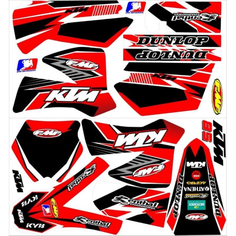 Motocross Decal ktm 85 old striping sticker ktm 85