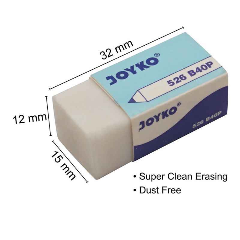 

Penghapus Pensil Joyko 526 B40P Small Rubber Eraser