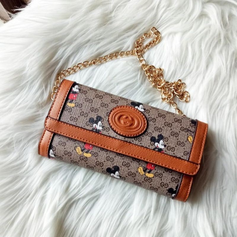 clutch sling rantai gucci mickey