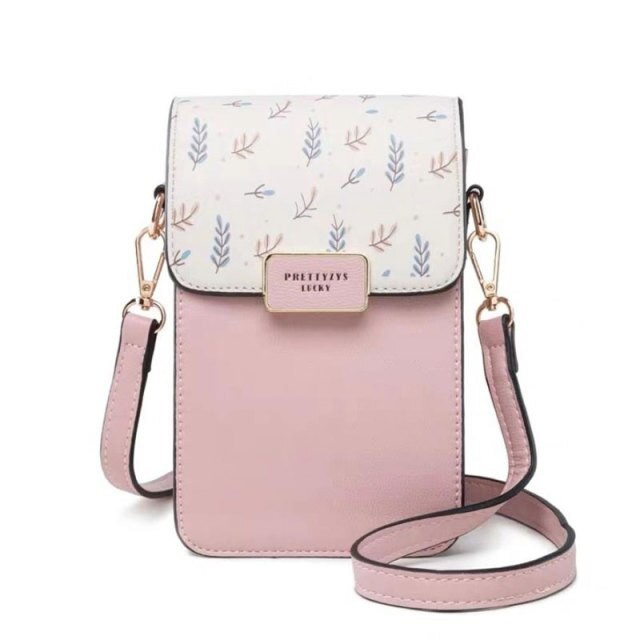 TUGUFAMILY - CRYSAN HP POUCH - TAS SELEMPANG KECIL WANITA/TAS KECIL HP | TAS BAHU WANITA UNTUK KERJA, KULIAH, SEKOLAH, TRAVELING | CRYSAN WARNA HITAM, ABU, PINK BABY EDISI TERBARU POUCH POLOS BERWARNA