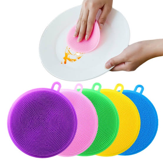 Spons Cuci Piring Silikon Anti Bakteri / Sponge Spon Pencuci Piring Silicone / Tatakan Anti Panas