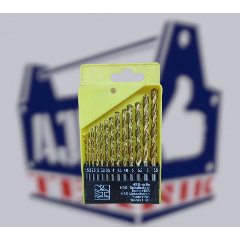 Mata Bor Besi HSS 1,5mm-6,5mm 13pcs kenmaster murah meriah