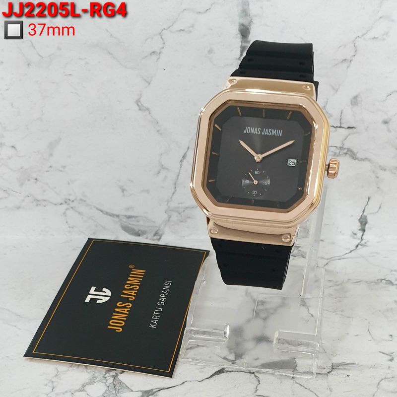 Jam Tangan wanita JONAS JASMIN Original J2205L / 2205 RUBBER Chrono detik tanggal Aktif Rubber