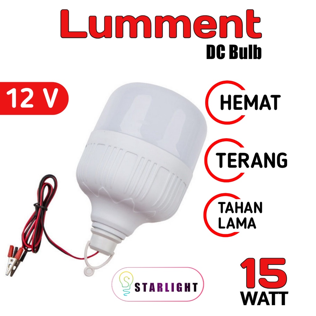 Lumment Lampu LED DC Bulb 12V / Lampu Aki - Cahaya Putih