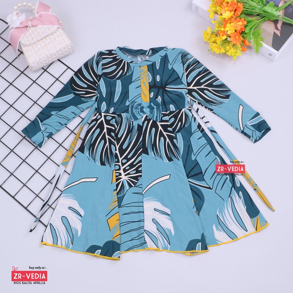 Gamis Pita Uk 1-2 Tahun / Baju Dress Muslim Ngaji Anak Perempuan Murah Lengan Panjang Batik Cewek