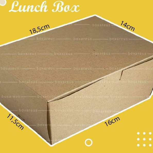 

Lunch box 18.5x14x7 / box makanan / dus nasi / box nasi / dus kraft