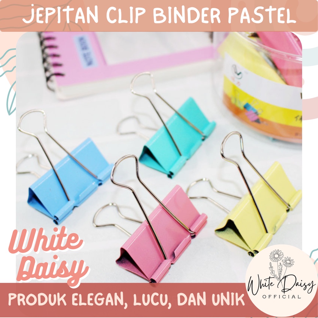 

Jepitan Binder Clip Pastel Premium Jepit Klip File Paper Kertas - Random