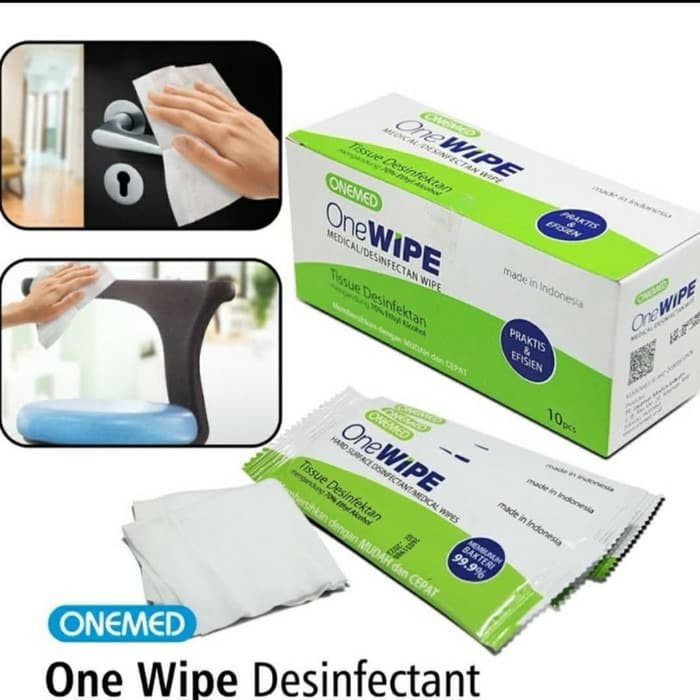 Onewipe Tissue Tisu Disinfektan Onemed One Wipe BOX 10PCS