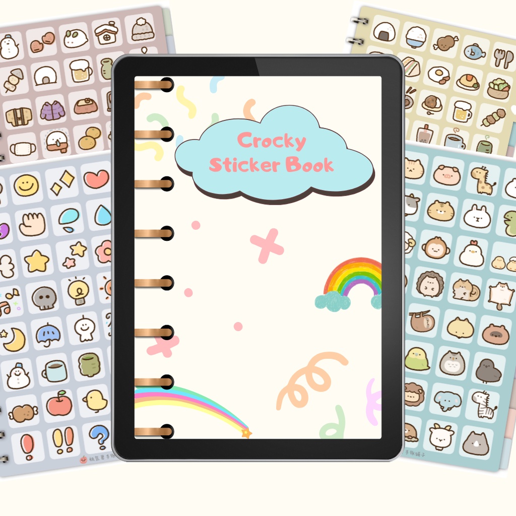 Sticker Book Cute Cartoon ---  Crocky Sticker Book